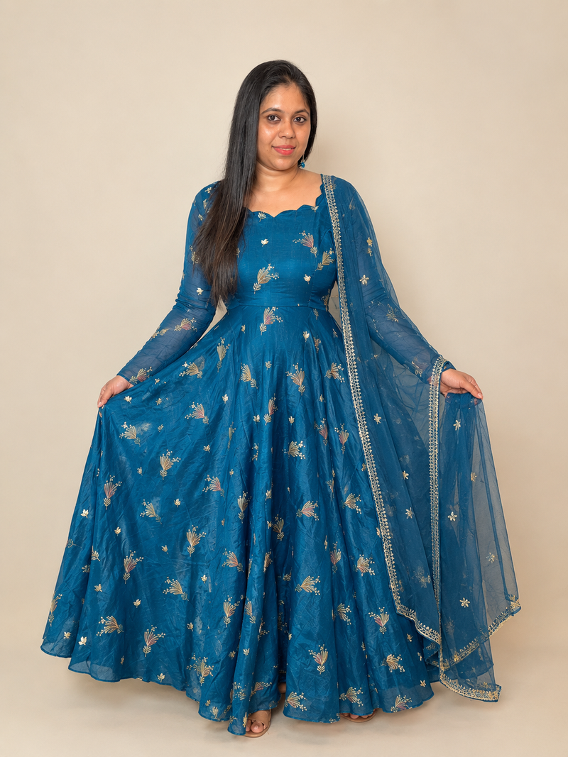 Rubini Premium Banarasi Anarkali - DD1072