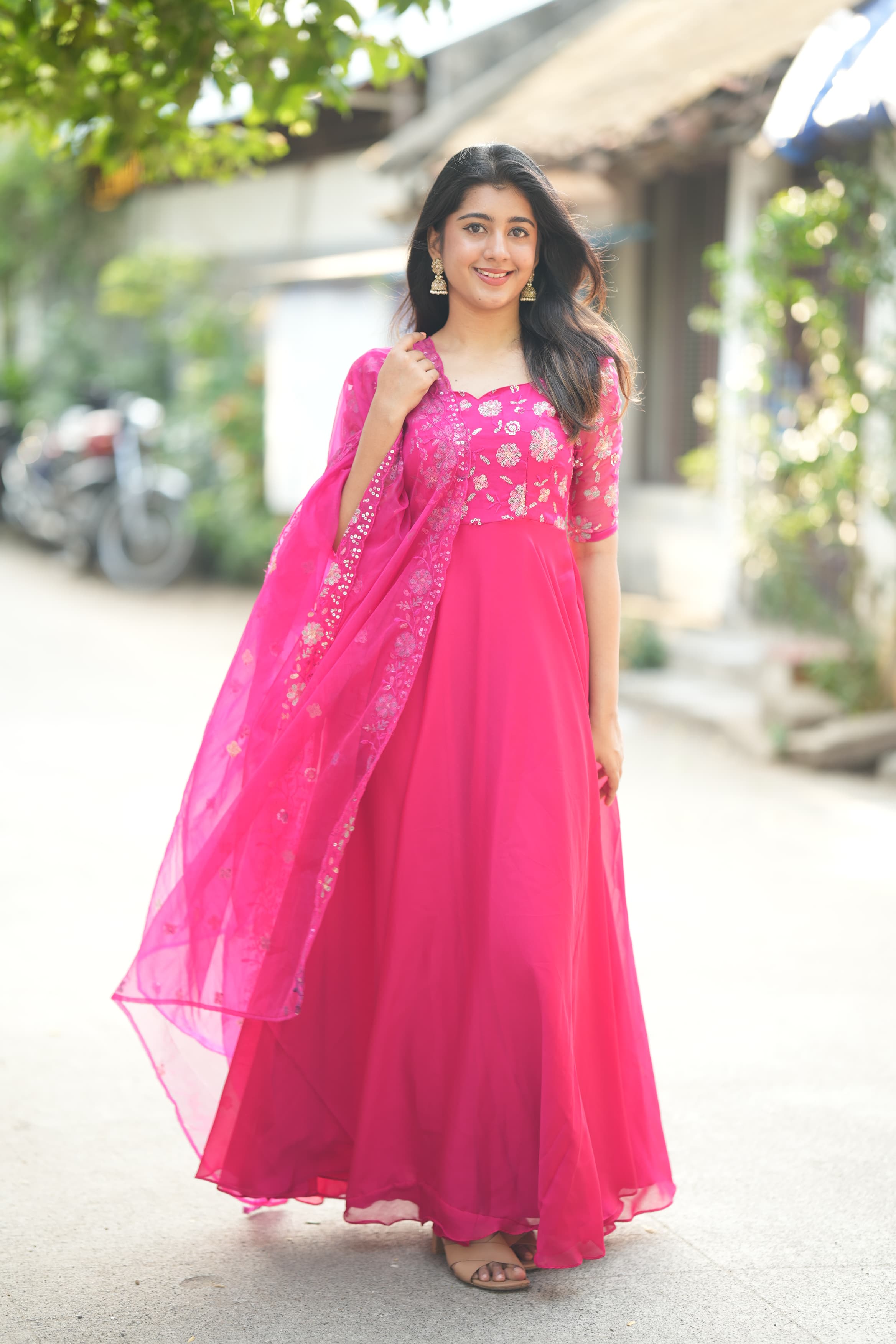 DD609 - Dharshana Premium Designer Organza Anarkali