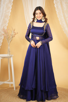 DD692 - Manisha series2 Premium Designer Slit anarkali with skirt