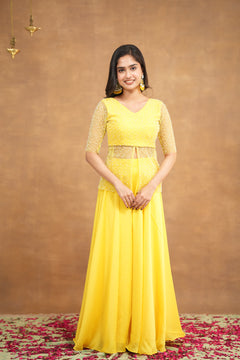 DD733 - Swara Premium Slit top with palazzo  pant