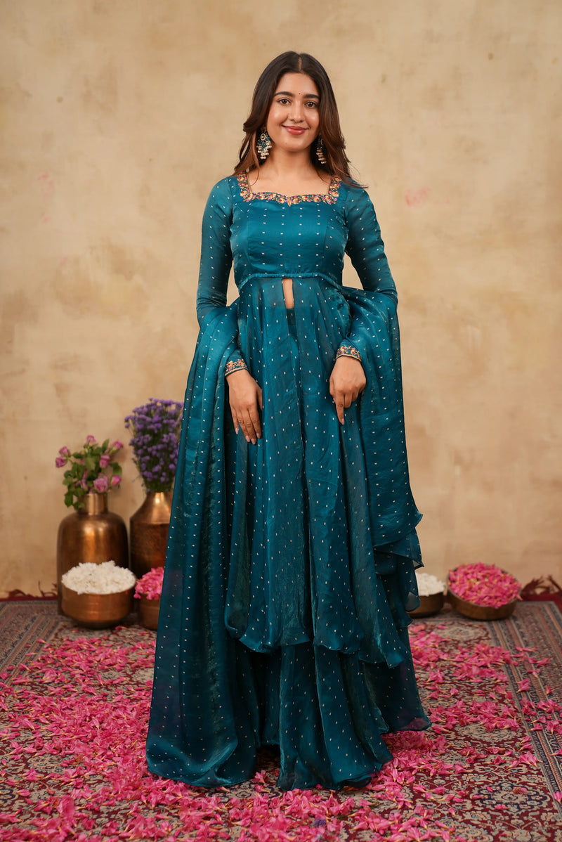 Zoya Premium Spacesilk Slit dress - DD1048