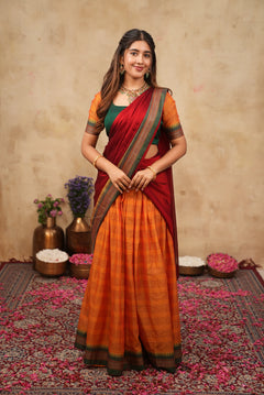 Akshara Premium Handloom Halfsaree - DD1054