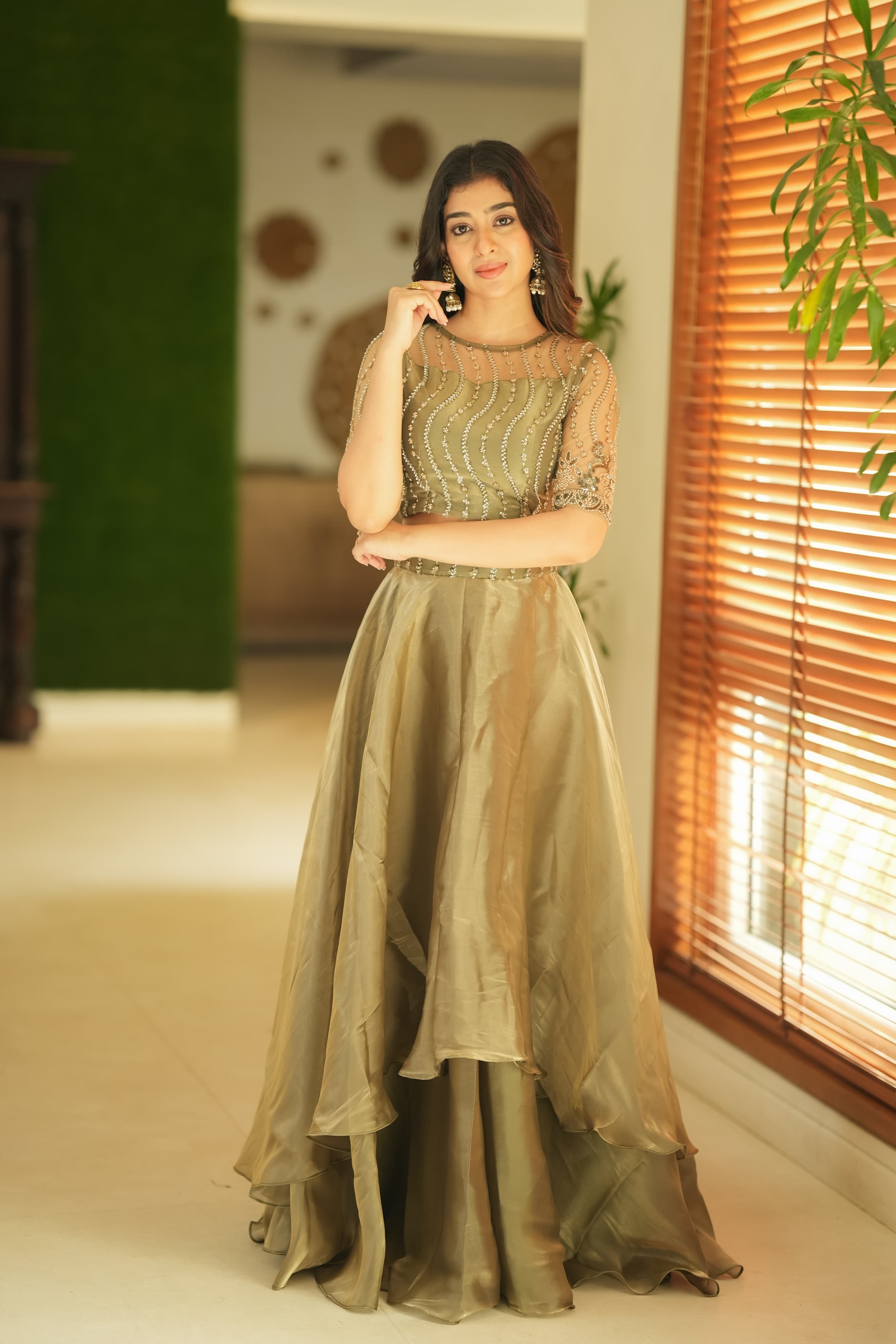 DD561 - Pragya Premium Party wear croptop skirt