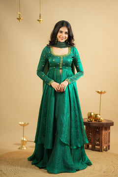 DD758 - Akila Premium Designer Slit Anarkali with skirt
