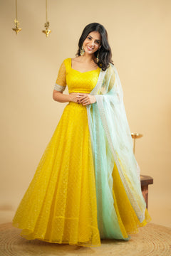 DD760 - Saanya Premium Designer Net Lehanga