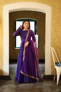 DD986 - Tanu Series Elegant Butti Organza Anarkali
