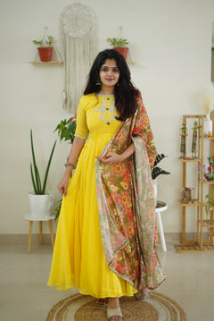 DD593 - Manjal Premium Designer Anarkali