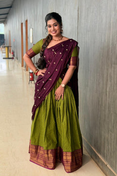 DD882 - Paavai Premium Chettinad Cotton Halfsaree
