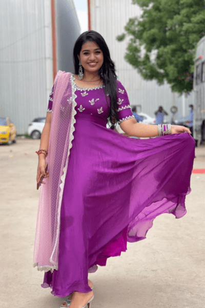 Purple Anarkali