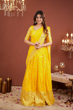 DD781 - Pusha Pure Soft Tissue Half Saree