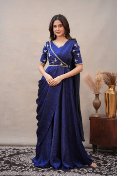 DD800 - Varsha Premium Designer Drape Anarkali