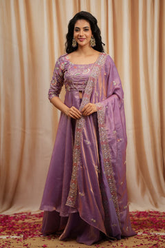 DD827 - Rukmani Premium Designer Slit top and skirt
