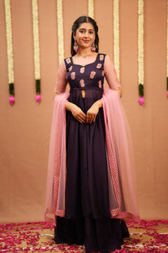 DD839 - Manisha Premium Designer Slit top and skirt