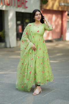 DD878 - Ananya Series Premium Organza Anarkali