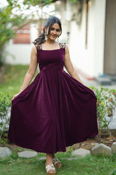 DD916 - Aneesha Premium Designer Velvet Dress