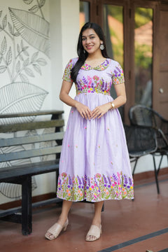 DD918 - Aarvi Designer Cotton Dress