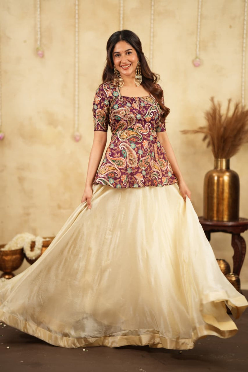 DD926 - Epsi Premium Designer Peplum top and skirt