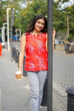 DD956 - Sherin Elegant Mul Chanderi Top