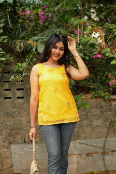 DD959 - Sherin Series Linen jean Top