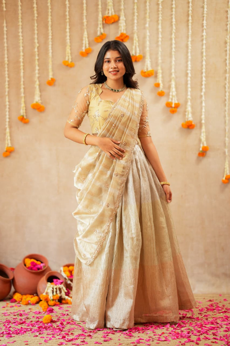 DD1044 - Aditi Premium Tissue Halfsaree