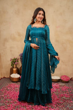 Zoya Premium Spacesilk Slit dress - DD1048