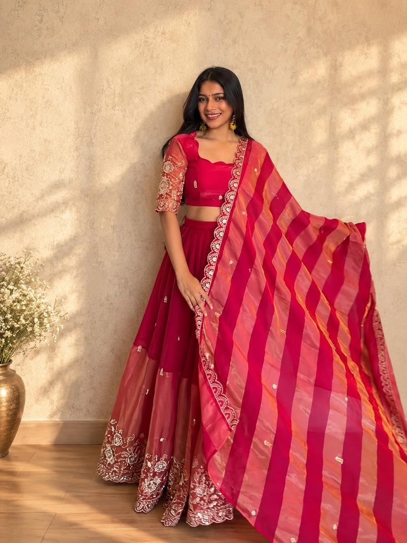 Vihana Premium Designer Spacesilk Lehanga - DD1055