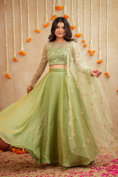 Thahini Premium Pearl Sequence Lehanga - DD1056