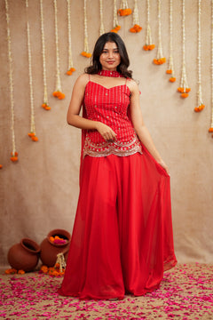 Zara Premium Sequence Sharara Set - DD1057