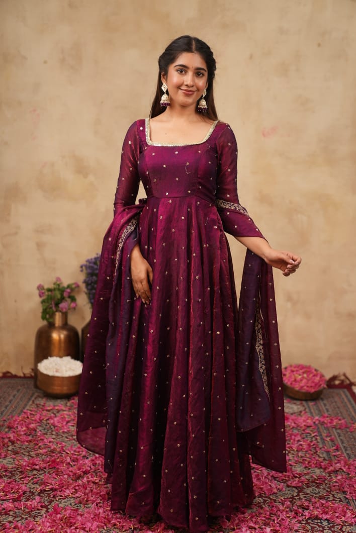 Ahana Series Premium Space Silk Anarkali - DD1064