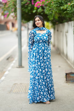 Esha - Premium Floral Georgette Anarkali