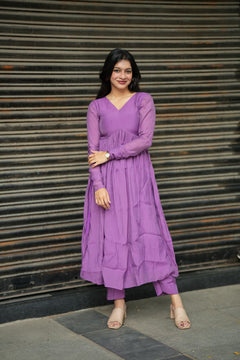 Lilac - Premium Muslin Kurti set