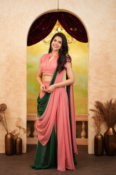 Harshita Premium Georgette Ombre Lehanga - DD1083
