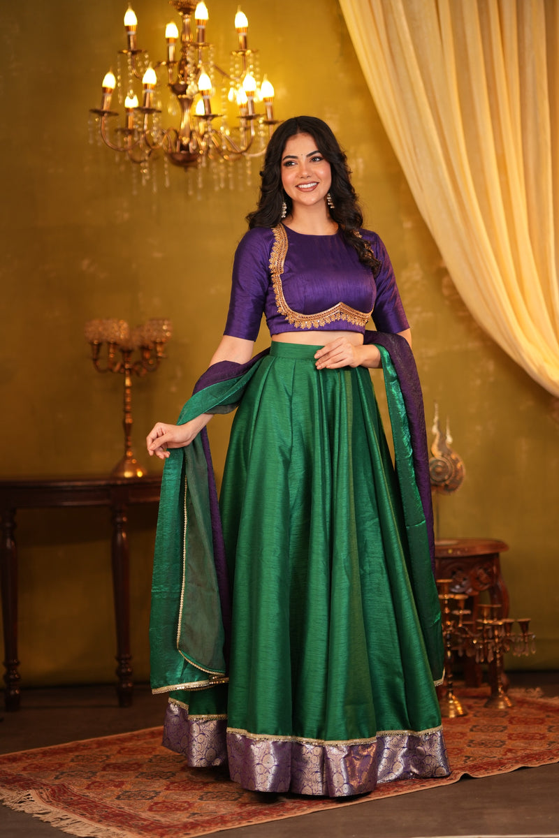 Anushree Premium Rawsilk Designer Lehanga - DD1084