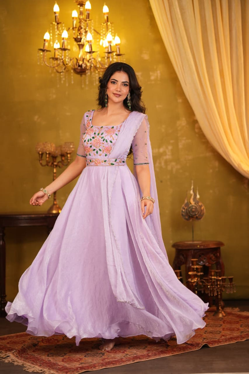 Maanya - Premium Crush Georgette Anarkali
