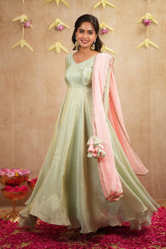 DD876 - Amara Premium tissue silk Anarkali