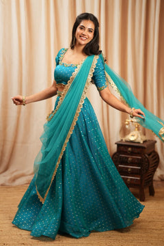 DD936 - Priya Premium Soft Organza Butti Lehanga