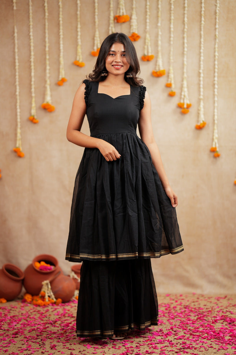 Mallika Premium Handloom Sharara Set - DD1060