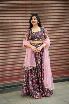 Fiore Series Premium Georgette Lehanga - DD1069