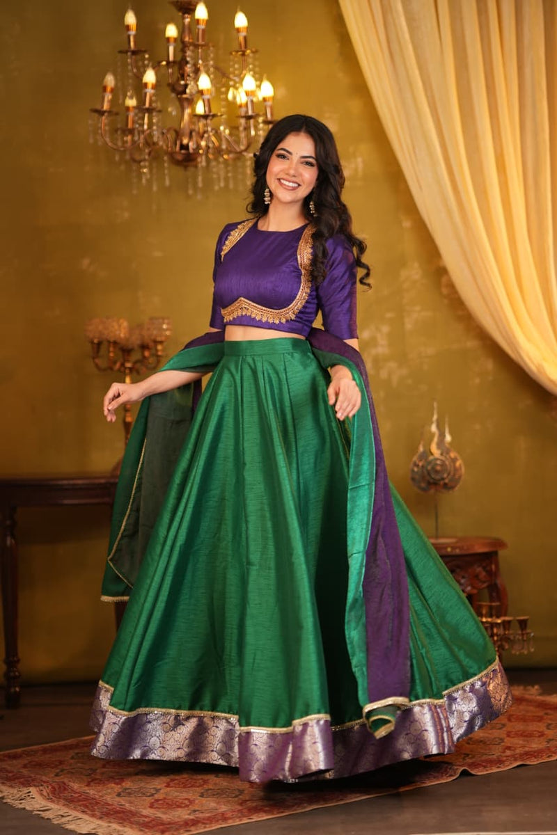 Anushree Premium Rawsilk Designer Lehanga - DD1084