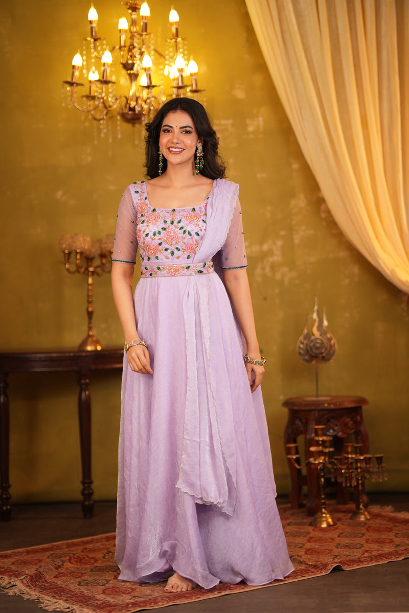 Maanya - Premium Crush Georgette Anarkali