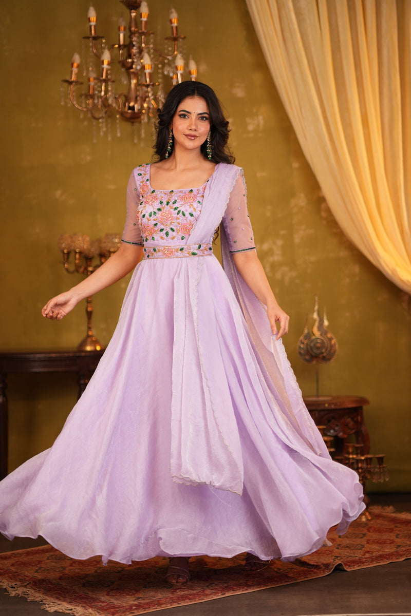 Maanya - Premium Crush Georgette Anarkali