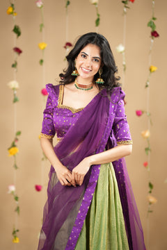 DD659 - Arundhavi Premium Traditional Handwork Halfsaree